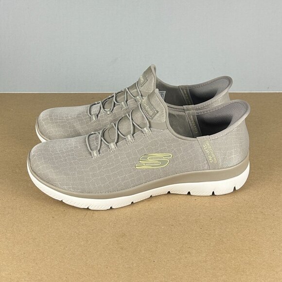 Skechers Slip-Ins Classy Night Handsfree Sneakers Womens 8.5 Taupe Gold EUC - Picture 1 of 10